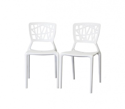 Photo of 2 x Vento-Inspired Office Dining Multifunctional Chairs- White