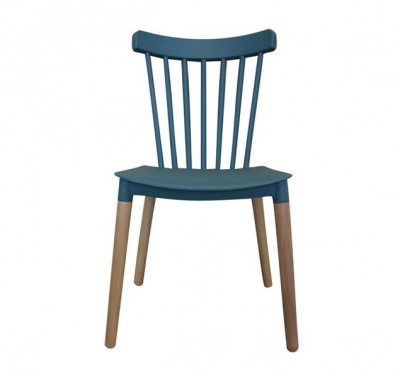 Photo of Contemporary Tiffany Style Teal and Wood Dining Chair