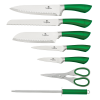Berlinger Haus 8-Piece Stainless Steel Knife Set with Stand - Green Photo