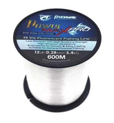 Photo of Pioneer Power Max Pro Fluorescent 600m Fishing Line - 5.4kg / 0.28mm / 12lb