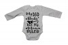 Dad Rocks Mom Rules - LS - Baby Grow Photo