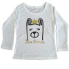 Llama Princess Long Sleeve Girls Top - Cream Photo