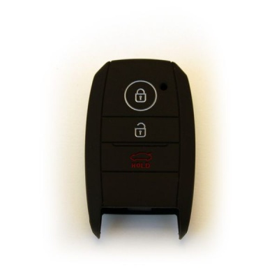 Photo of Sillycone Silicone Car Key Protector - Kia 3 Button Keyless Entry - Black