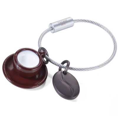 Photo of Troika Keyring with 2 Charms COFFEE 2 GO