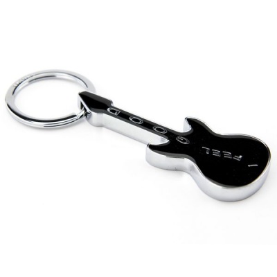 TROIKA Keyring Guitar Charm I FEEL GOOD