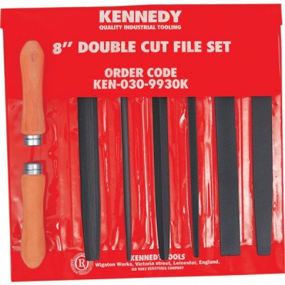 Photo of Kennedy 8" Double Cut Engineers File Set 8 piecese