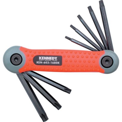 Photo of Kennedy Pro Torq Torx Folding Hand Clip Set T9 T40 8 piecese