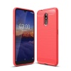Nokia Carbon Fibre Silicone Gel Case Cover For 3.2 Red Photo