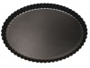 Bulk Pack - 2x Removable Bottom Oval Shape Pie Pan - Black Photo