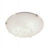 Ceiling Fitting with Patterned Frosted Glass and Clear Beads Photo
