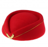 Beret Stewardess Hostess Airline Flight Party Hat for Women-Red Photo