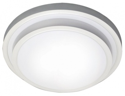 Photo of Bright Star Lighting White Polycarbonate Fluorescent Fitting with Silver Edge