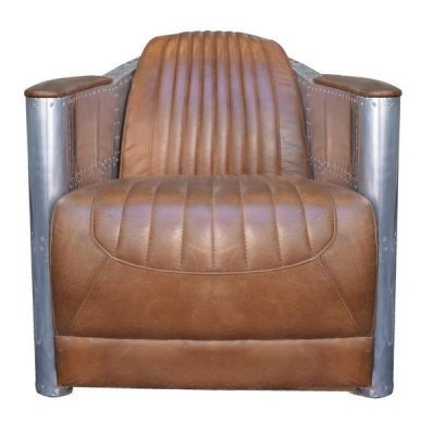 Photo of Spitfire Furniture Tomcat Leather Armchair - Vintage Brown