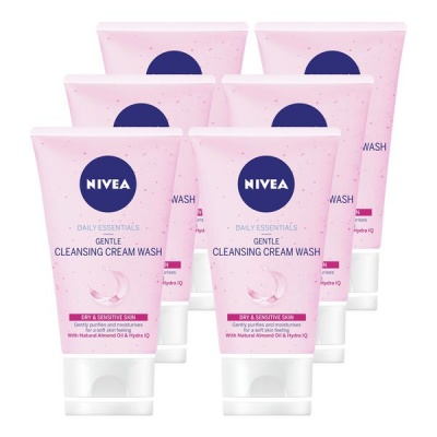 NIVEA Daily Essentials Gentle Cleansing Cream Wash 6 x 150ml