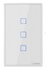 SONOFF T2US US Plug WiFi\RF433 Touch Panel Switch - White 3 gang Photo