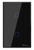 SONOFF T3US US Plug WiFi\RF433 Touch Panel Switch - Black 2 Gang Photo