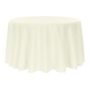 Polyester Round Tablecloth - White Linen Photo