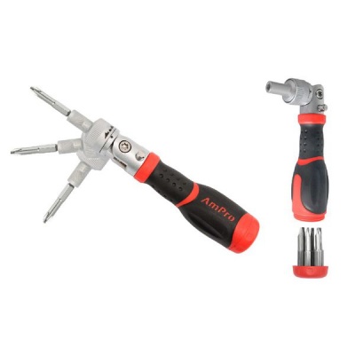 Photo of Ampro - 6-IN-1 Flex Ratched Screwdriver With Lock - 6 pieces Bits