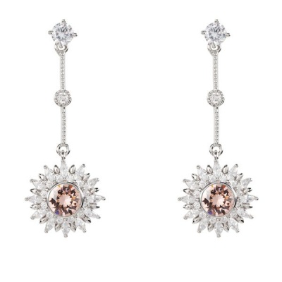Civetta Spark Keria Earring with Swarovski Vintage Rose Crystal Rosegold