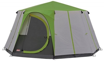 Photo of Coleman Octagon 8 Person Family Camping Dome Tent Green