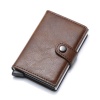 SIXTEEN10 Credit Card Pop Up Wallet with Clip - Dark Brown Photo