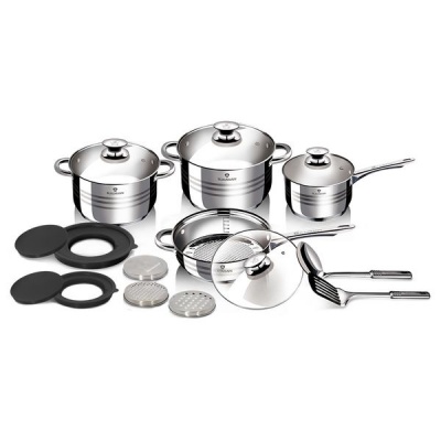 Photo of Blaumann 15-Piece Stainless Steel Cookware Set - Gourmet Line