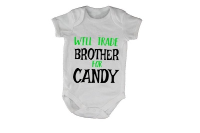 Photo of Brother Will Trade for Candy - Halloween - SS - Baby Grow