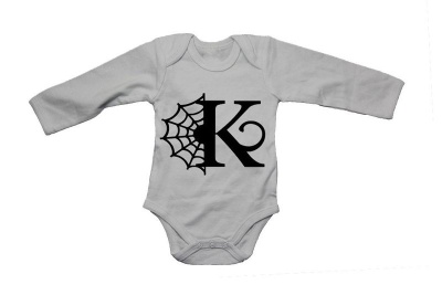 Photo of K - Halloween Spiderweb - LS - Baby Grow