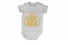 Glitter Gold Halloween Trick or Treat Pumpkin - SS - Baby Grow Photo
