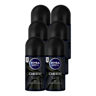 Photo of NIVEA MEN DEEP Anti-perspirant Roll-On Deo with Active Charcoal 6x50ml