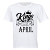 Kings Are Born in April - Adults - T-Shirt Photo