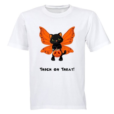 Photo of BuyAbility Butterfly Cat - Halloween - Kids T-Shirt