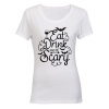 Eat. Drink & Be Scary - Halloween - Ladies - T-Shirt Photo