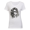 Skull Lady - Halloween Inspired - Ladies - T-Shirt Photo