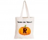 R - Halloween Pumpkin - Eco-Cotton Trick or Treat Bag Photo