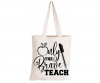 Only the Brave Teach! - Eco-Cotton Natural Fibre Bag Photo