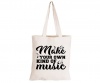 Make Your Own Music - Eco-Cotton Natural Fibre Bag Photo