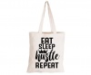 Eat. Sleep. Hustle - Eco-Cotton Natural Fibre Bag Photo
