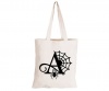 A - Halloween Spiderweb - Eco-Cotton Natural Fibre Bag Photo