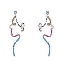 Civetta Spark Picasso Face Earrings with Swarovski Crystal