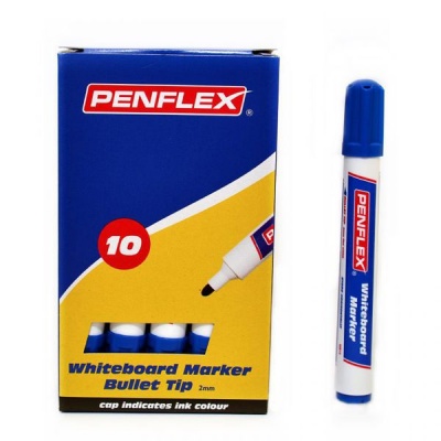 Photo of Penflex WB15 Whiteboard Markers Box-10 Dark Blue