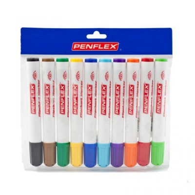 Photo of Penflex FC 15 Flipchart Markers Wallet-10 Assorted