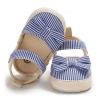 Soft Striped Bow First Walker Summer Baby Girl Shoes Photo