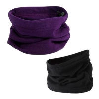 Fleece Neck Warmer Purple Black