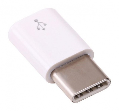 Raspberry Pi 4 USB Adapter Female Micro USB To Male USB C White
