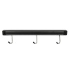 34cm Black Wall-Mount Magnetic Knife Holder With Hooks Photo