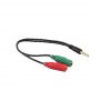 3.5mm Male AUX to Microphone & Earphone Jack Audio Splitter Adapter Cable Photo