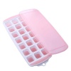 21 Grids Ice Cube Tray Molds With Lids - Pink Photo