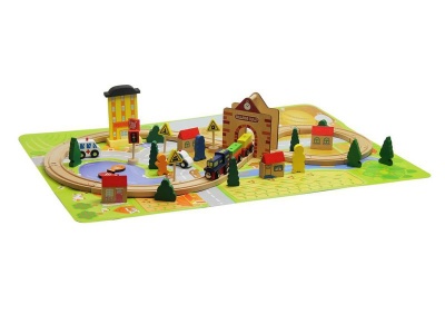 Photo of Jeronimo 54 Piece Wooden Train Set - Clock Tower