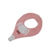 Baby Bib with Dummy Clip - Pink Bunny Dots Photo